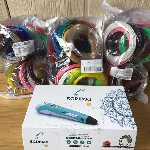 SCRIB3D P1 3D Printing Pen with Display + 61 Colored Filaments Refills -NEW- - Picture 12 of 15